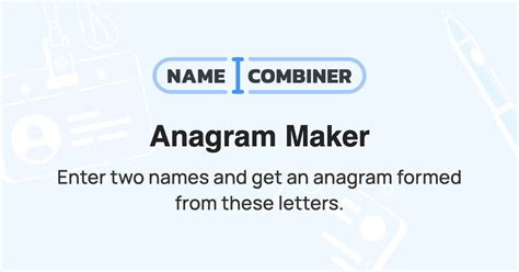 anagram generator name|scramble names to make new name.